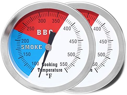 3 Inch Large Face Grill Thermometer 2 Pack Replacement for Grill and Smoker by DOZYANT