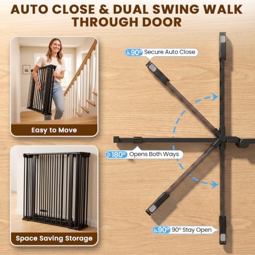 Mumeasy 150" Extra Wide Baby Gate, Play Yard Long Dog Gate for Doorways - Image 5
