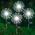 Solar Garden Lights Outdoor, 4 Pack 120 LED Twinkling Firework Lights Decorative with 2 Modes, Outdoor Waterproof Solar Starburst Light for Outside Yard Pathway Garden Decor, White by Yaafen