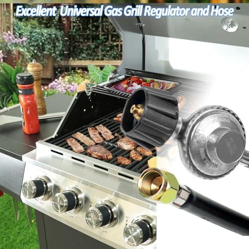 8 FT Gas Grill Regulator Hose Replacement Low-Pressure Propane Regulatorand Hose for Backyard BBQ & Patio Heating, Fits Weber Charbroil Nexgrill Grills, Fire Pits - Image 4