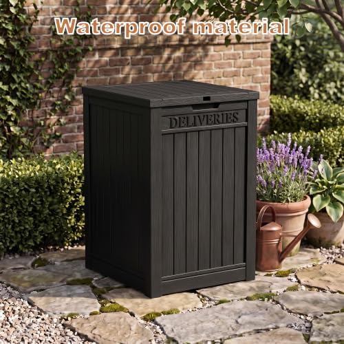 PatioZen Package Delivery Box, Waterproof Outdoor Container, Classic Black - Image 7