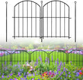 Decorative Garden Fence 17in(H)x13in(W), 26 Pack Rustproof Metal No Dig Fence Animal Barrier for Dog, Arched Flower Bed Edging Ornamental Wire Border Panel Fencing for Yard Patio Outdoor Decor by Thrivinest
