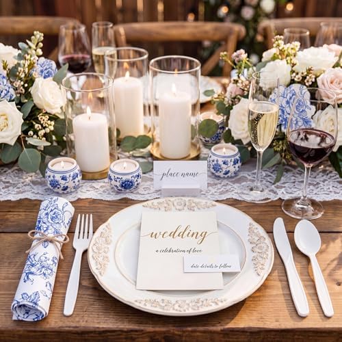 200 Pcs Something Blue Before I Do Blue Floral Wedding Supplies - Image 6