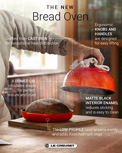 Le Creuset Enameled Cast Iron Round Bread Oven, 9.5 inch, Cerise - Image 5