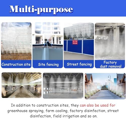 Adjustable Cooling Misting System for Patios & Gardens | Leakproof Connectors, Custom Length Irrigation Kit (65m/213ft) - Ideal for Streets & Courtyards - Image 6