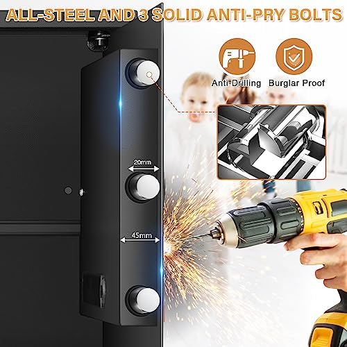 [3.3Cub] Large Home Safe Box with Fireproof Waterproof Bag, 19.7" Tall Safe - Image 3