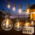 G40 LED Outdoor String Lights, 200FT Waterproof IP65 Hanging Patio Lights by FOOMAN