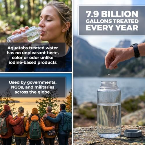Aquatabs 49mg Water Purification Tablets, 100 Pack, Hiking & Camping - Image 3