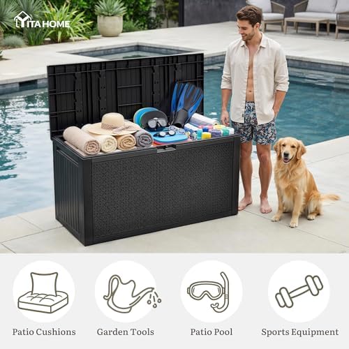 YITAHOME 95 Gallon Large Outdoor Deck Box - Image 6