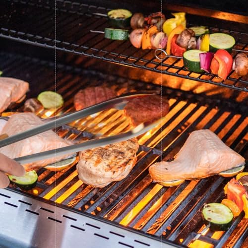 XUDAKAIXIN 24-Inch Very Long Stainless Steel BBQ Tongs with Extended Luxurious Acacia Handle – Durable and Easy-to-Clean Grilling Tool for Cooking, Kitchen Use, and Outdoor Barbecues - Image 5