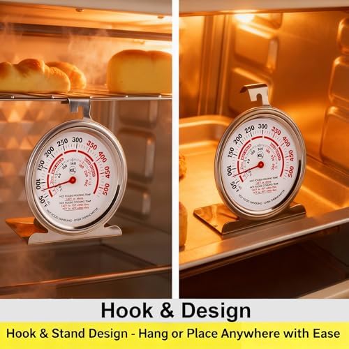 Oven Thermometer 3.23" Dial 50-500°F, NSF Food Safety Zones - Image 3