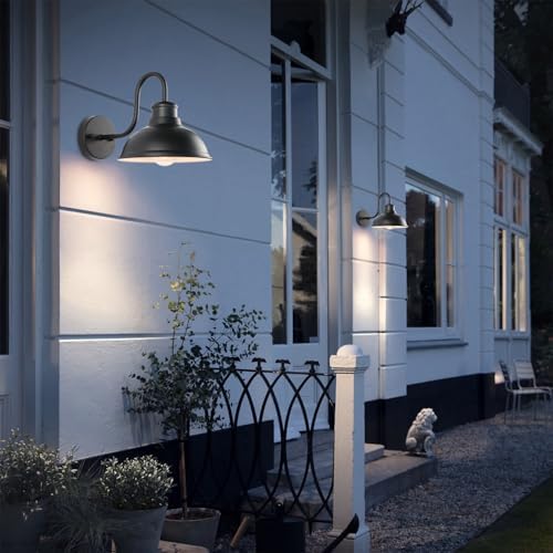 12" Barn Light Outdoor Wall Lights 2 Pack Large Exterior Lighting Fixtures - Image 3