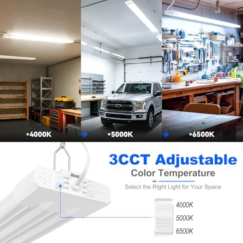 JESLED LED Shop Lights 4FT, 3CCT Selectable 50W 7500LM, Linkable, ETL - Image 3