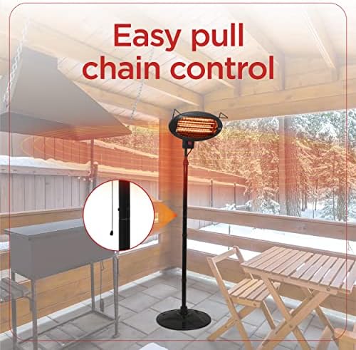 BLACK+DECKER Outdoor 2-in-1 Patio Electric Heater, BHOF04, Black - Image 5