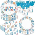 168Pcs Seashell Ocean Birthday Supplies for Summer Birthday Serves 24 by Greencian