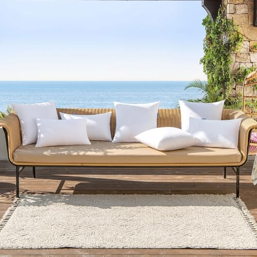 MIULEE 28x28 Inch Outdoor Pillow Insert Euro Throw Pillow Insert - Image 6