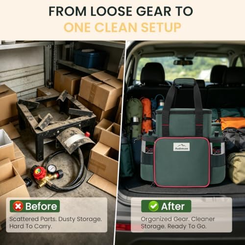 Carry Bag for High Pressure Single Propane Burner with Multiple Pockets - Image 4
