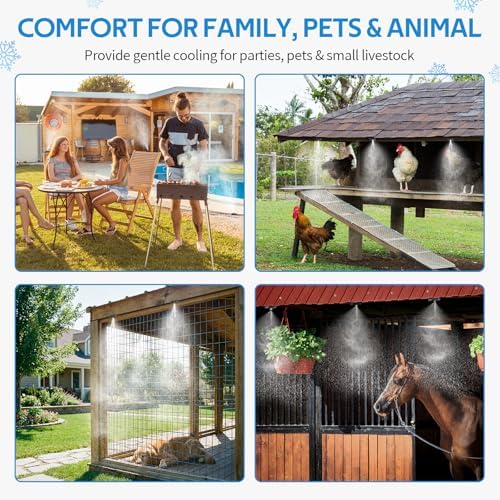 homenote Misting Cooling System, 98FT Pre-Assembled Mister Kit - Image 6