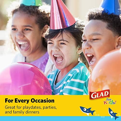 Glad for Kids Disposable Paper Plates, Sharks, 8.5 Inch, 20 Count, 6-Pack - Image 4