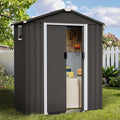 Shintenchi 5x3 FT Outdoor Storage Shed with Window, Lockable Outdoor Waterproof Tool Storage Sheds, Weather Resistant Tool Storage House Shed for Garden, Backyard, Patio Utility Tool Storage,Dark Gray by Shintenchi%7CFurnitureMadeforRealLife