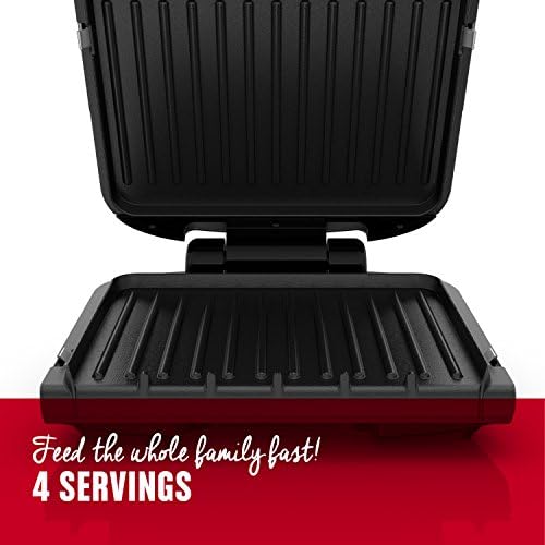 George Foreman 4-Serving Indoor Grill with Removable Plates - Image 3
