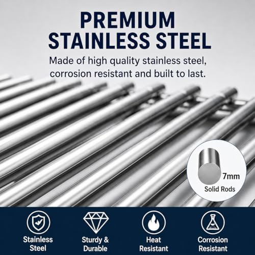 Grill Grates for Weber Spirit 300 & Spirit II GS4 300 Series, Stainless Steel Grates Replacement for Weber Spirit 310 E310 Grill Parts 7639 Spirit 700 Genesis Silver/Gold/Platinum B & C, 1000-3500 - Image 5