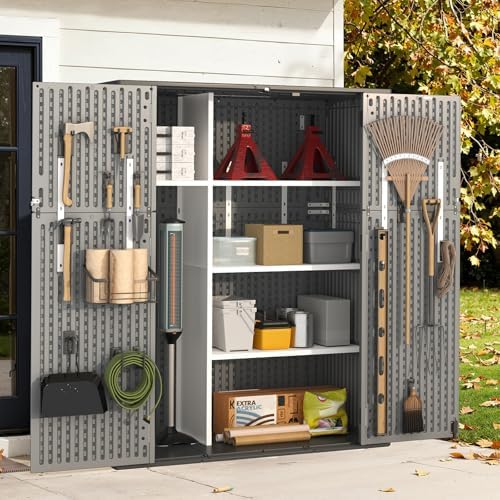 Aoxun 61 Cu.Ft Outdoor Storage Shed, Widened Outdoor Storage Cabinet - Image 6