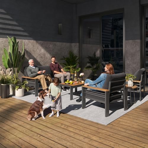 Aoxun Patio Furniture Set, Aluminum Outdoor Furniture with Oversized Seats - Image 2