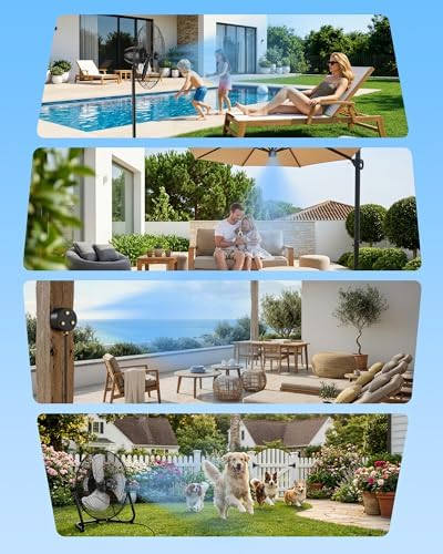 Magnetic Outdoor Misting Fan Kit for Patio, Backyard, Pool - Image 7