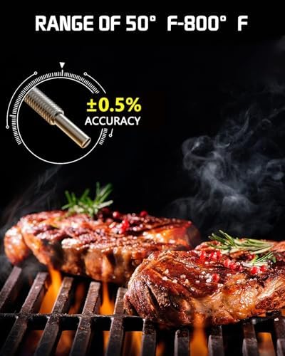2-3/8" Large Dial Grill Thermometer,50-800°F Temperature Gauge for BBQ Oven - Image 4