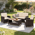 Wisteria Lane Patio Furniture Set, Wicker Outdoor Furniture for All Weather by WisteriaLane