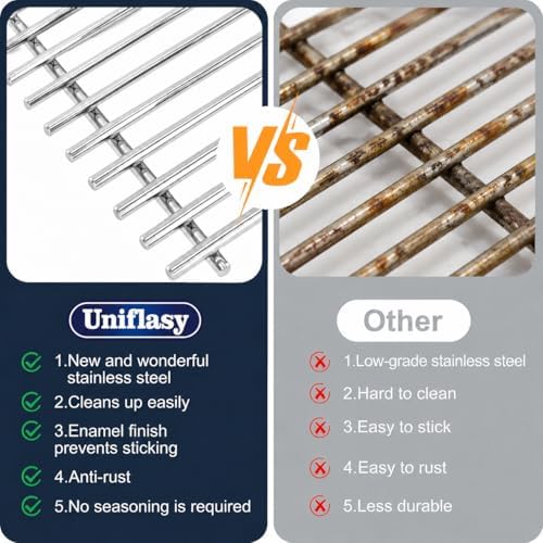 Uniflasy 7639 Grill Grates for Weber Spirit 300 & GS4 Spirit II 300 - Image 6