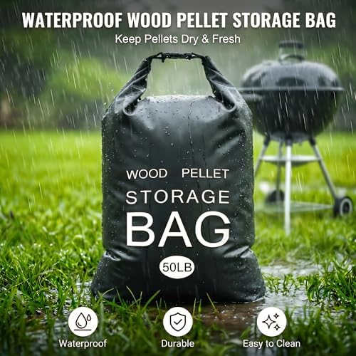 2 Pack 50LB Waterproof Pellet Storage Bags with Backpack Straps - Image 2