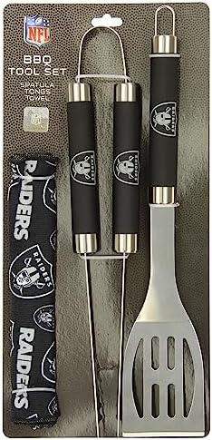 NORTHWEST NFL 3 Piece Team Color and Logo BBQ Grill Set: Spatula, Tongs, and Towel - Image 4