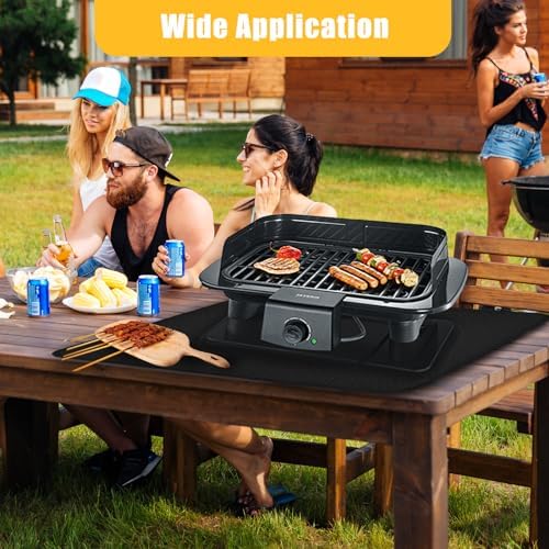 16" x 20" Rectangular Grill Mat, Fire Pit Mat Fireproof Under Grill Mat Oil-Proof Waterproof BBQ Pad for Outdoor Grill Accessories, Heat Resistant Protective Deck and Patio Mat Fire Resistant Pad - Image 5