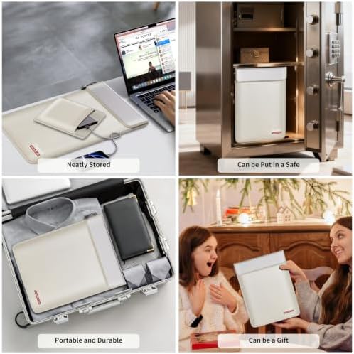DocSafe Fireproof Document Bag Set(5200℉) - 8 Layers Heat Insulated,Beige - Image 5