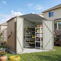 Patiowell 6x4 FT Outdoor Storage Shed with Floor Frame, Metal Garden Sheds by Patiowell