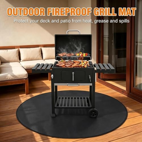 24" Round Fire Pit Mat for Solo Stove Bonfire - Fireproof Under Grill Mat for Outdoor Grill & Portable Camping Stove - Ideal Solo Stove Accessory - Image 4