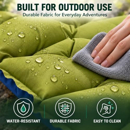 Overmont Ultralight Camping Sleeping Pad with Pillow and Built-in Foot Pump - Image 6