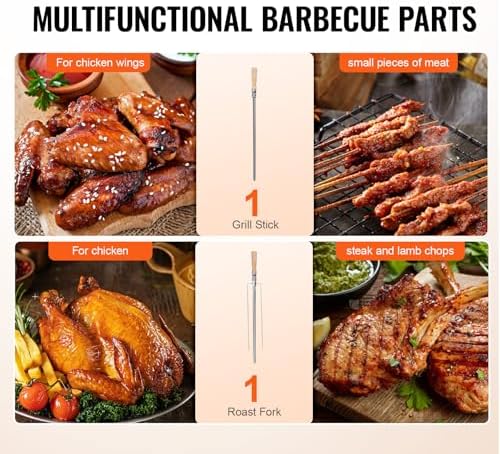 VEVOR Shawarma Grill Machine - 2 String Barbecue Capacity Chicken Shawarma Cooker Electric Broiler Gyro Rotisserie Oven Doner Kebab Grill for Home, Restaurant, Kitchen Parties - Image 5