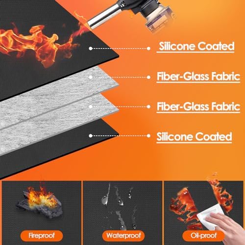 Large Under Grill Mats for Outdoor Grill Deck Protector, 80 x 48 x 0.02in - Image 2