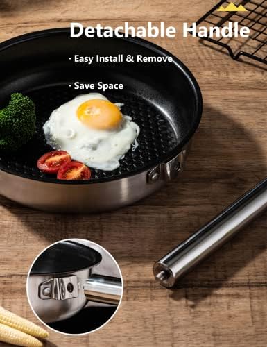 CompactKit Camping Cookware Set Stainless Steel Pots and Pan with Detachable Handle and Oxford Cloth Bag, for 4-8 Mess Kit with Utensils for Camp Kitchen, Picnic, BBQ, Traveling, Emergency - Image 2