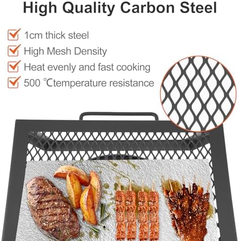 Odoland Folding Campfire Grill Camping Grill for Outdoor Cooking Bonfire - Image 6
