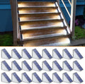 NIORSUN Solar Step Lights,24 Pack Cool White Solar Stair Lights Outdoor Waterproof IP67 Auto On Off,Solar Lights for Steps,Stair,Patio,Yard,Porch,Front Door,Sidewalk,Deck Decor by NIORSUN