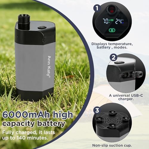 Ann Katy Portable Camping Shower Pump,Rechargeable Electric Outdoor Shower - Image 2