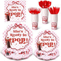 Zubebe 175 Pcs Shes Ready to Pop Baby Shower Party Supplies Serves 25 by Zubebe