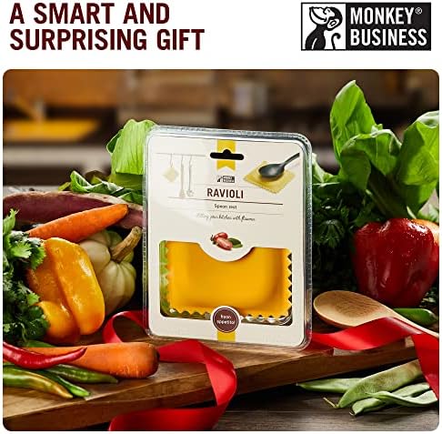 Monkey Business Ravioli Spoon Rest (3-Pack) - Silicone Kitchen Utensil Holder Set - Pasta-Shaped Heat Resistant Ladle Holders for Stove Top - Quirky Kitchen Decor - Image 5