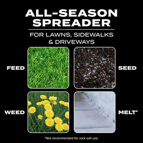 Scotts Turf Builder EdgeGuard DLX Broadcast Spreader for Seed, Fertilizer, Salt, Ice Melt, Holds up to 15,000 sq.ft. Product, Green - Image 3