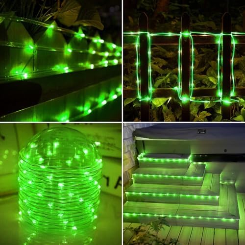 Solar Rope Lights, 2 Pack Total 66ft 200LED Solar String Lights, 8 Modes - Image 7
