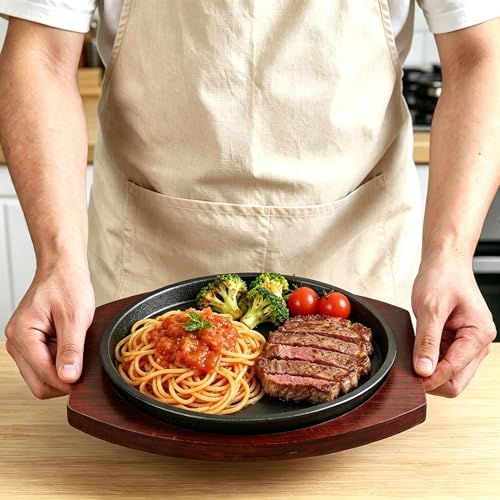 Cast Iron Fajita Plate, Skillet Pan, Steak Platter (11 inch with Base) - Image 5